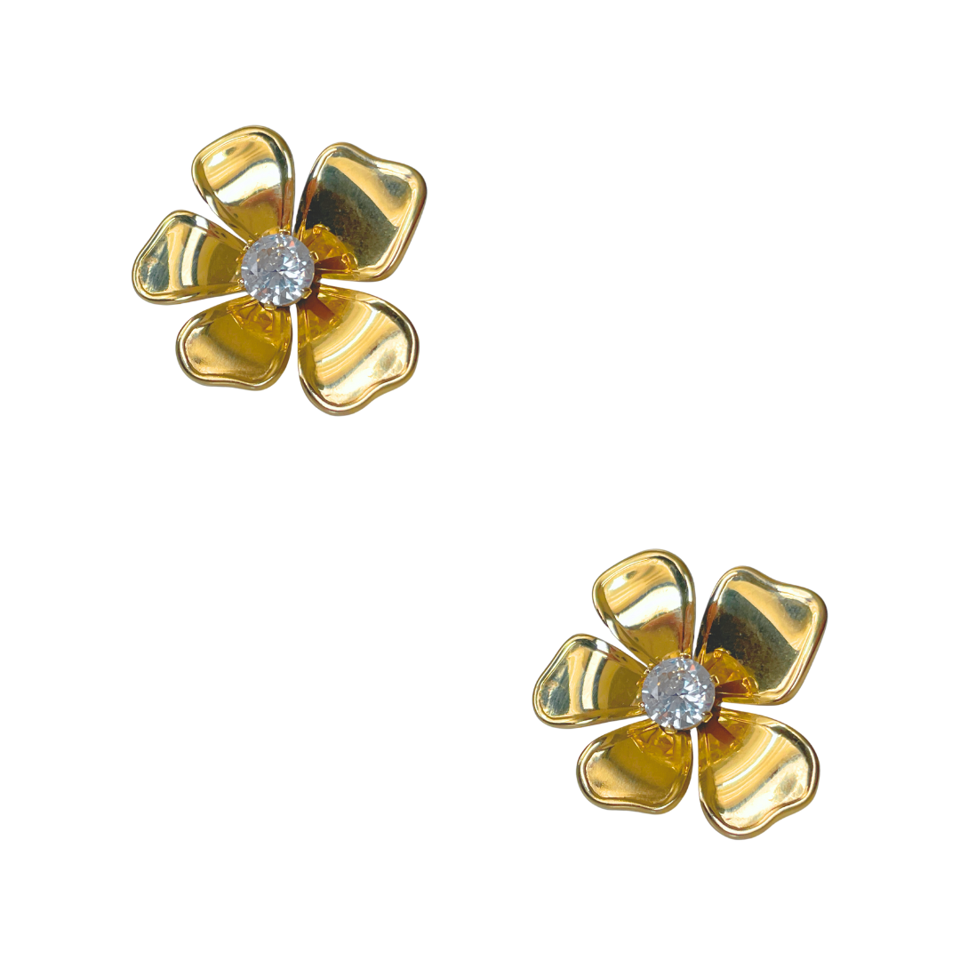 Pendientes Lilian | KHLOE JOYAS | Color Oro,Con Brillantes,Pendientes