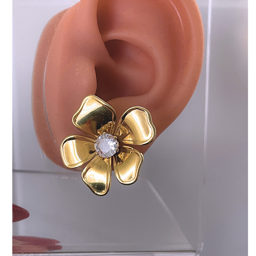 Pendientes Lilian | KHLOE JOYAS | Color Oro,Con Brillantes,Pendientes