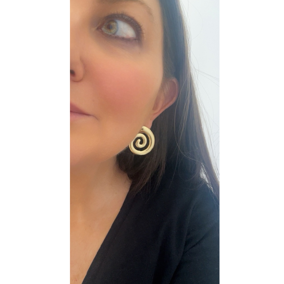 Pendientes Espiral | KHLOE JOYAS | 40%,Color Oro,Pendientes