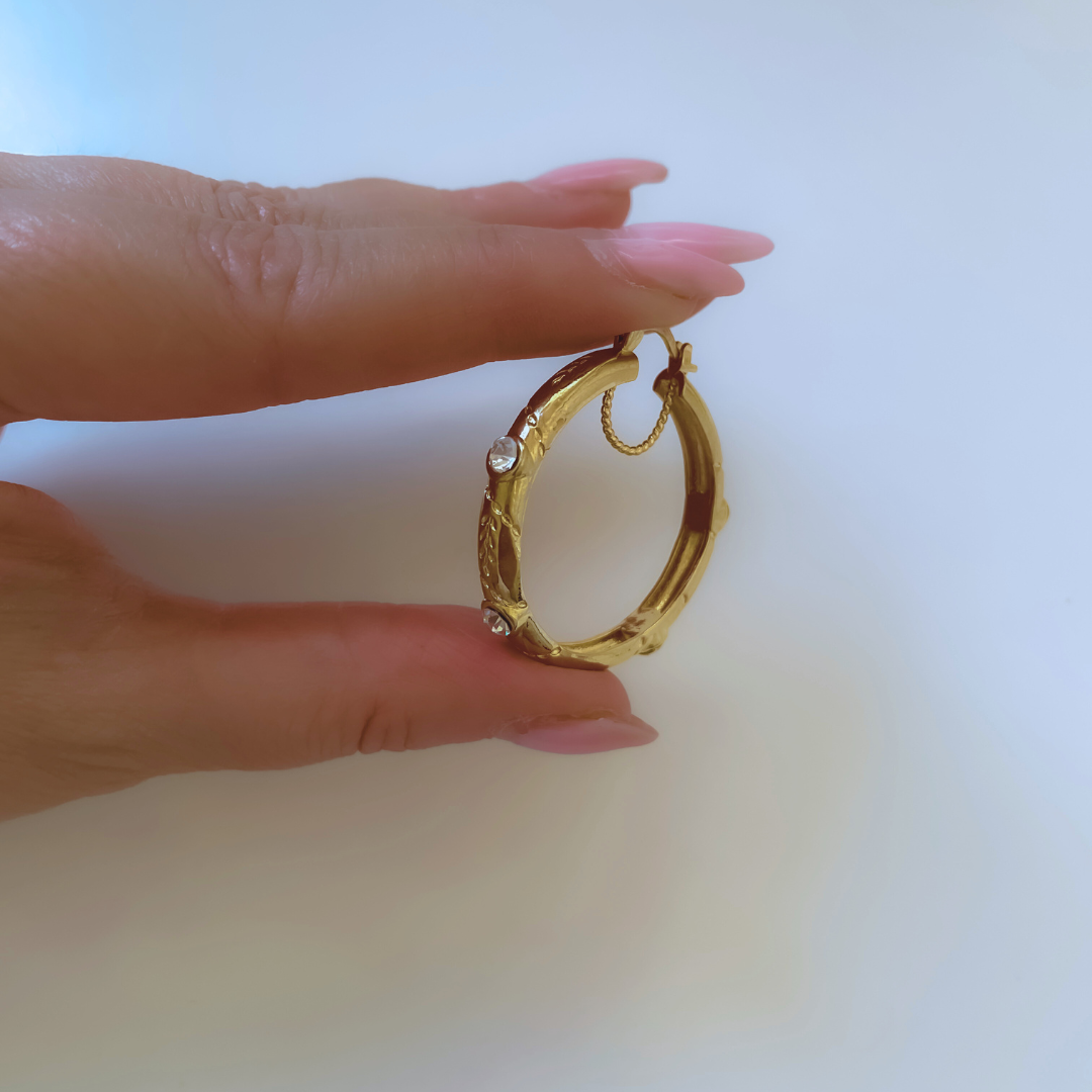 Pendientes Mirage | KHLOE JOYAS | 40%,Color Oro,Con Brillantes,Pendientes