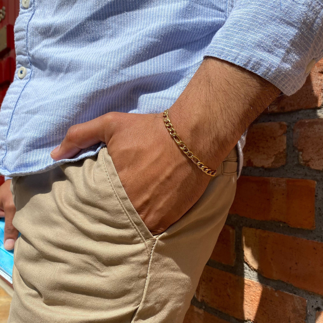 Pulsera Almaviva Cadena Figaro | KHLOE JOYAS | Color Oro,Color Plata,Pulseras,Unisex