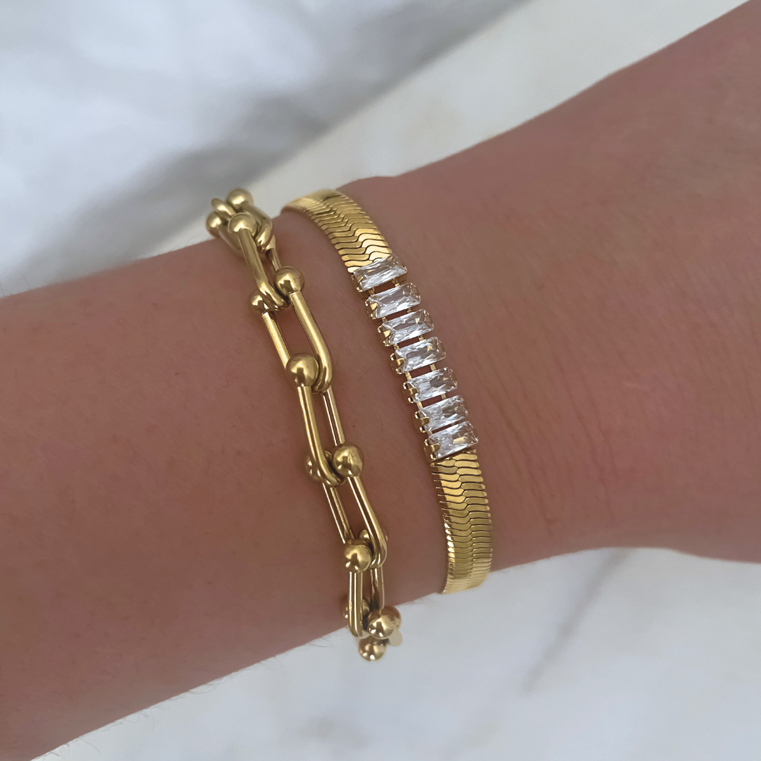 Pulsera Eden Seine | KHLOE JOYAS | Color Oro,Con Brillantes,Pulseras
