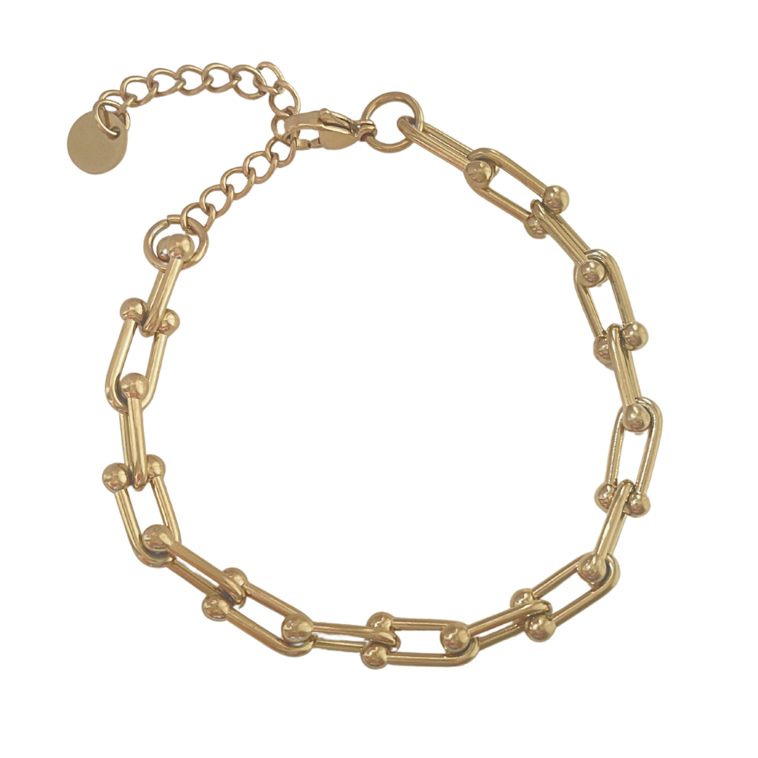 Pulsera Estribos | KHLOE JOYAS | Color Oro,Pulseras,Unisex