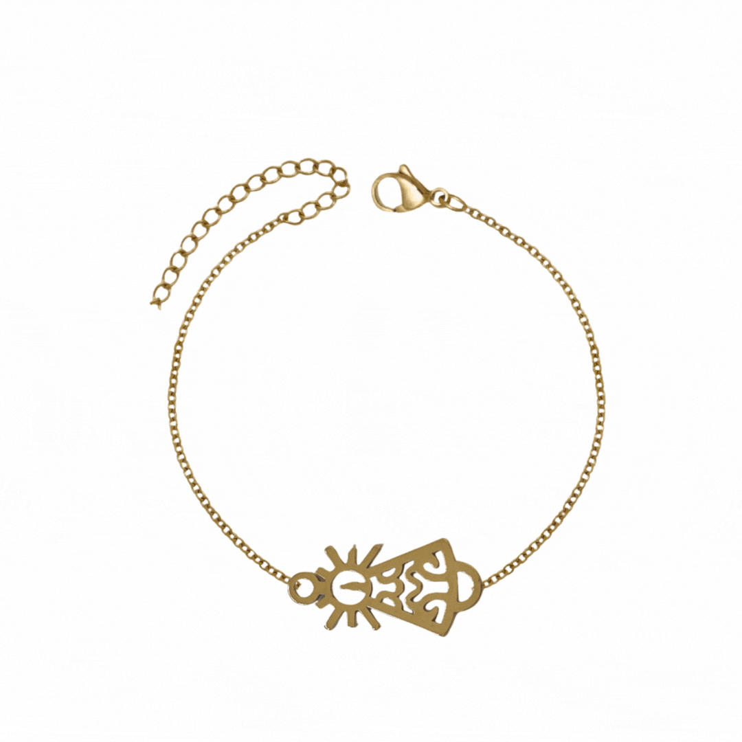 Pulsera Virgen Del Rocio Silueta | KHLOE JOYAS | Color Oro,Pulseras,Religioso,Unisex