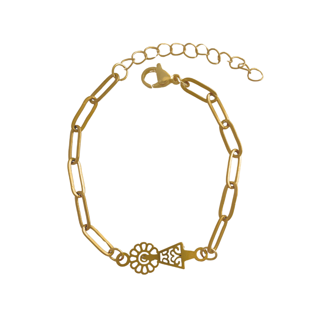 Pulsera Virgen Del Pilar Silueta | KHLOE JOYAS | 15%,Color Oro,Pulseras,Religioso,Unisex