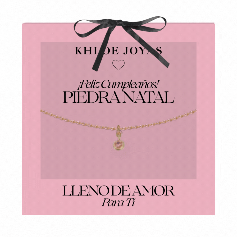Collar Feliz Cumpleaños Piedra Natal