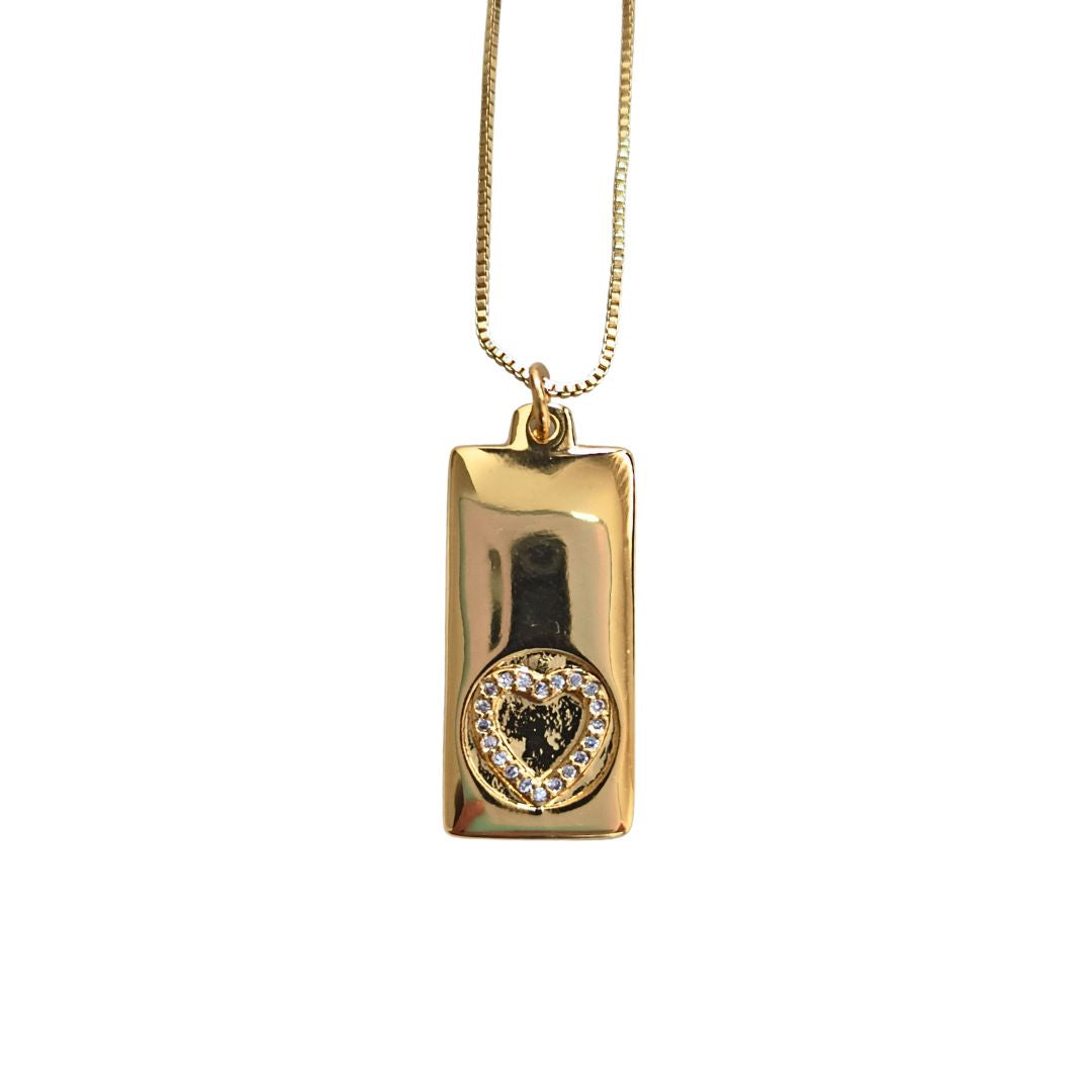 Colgante Solid Love | KHLOE JOYAS | Colgantes,Collares,Color Oro,Con Brillantes