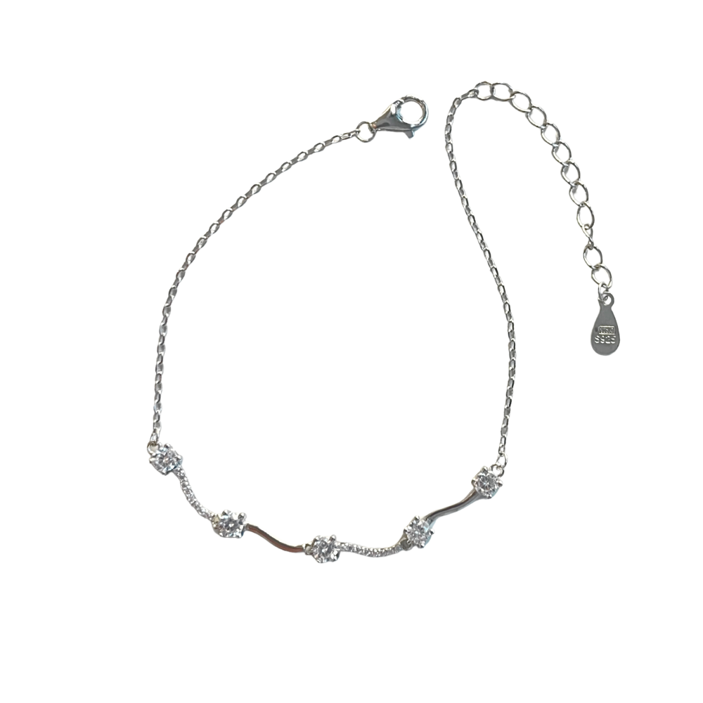 Pulsera Romance plata de ley 925 con circonitas - Regalo San Valentín KHLOE JOYAS