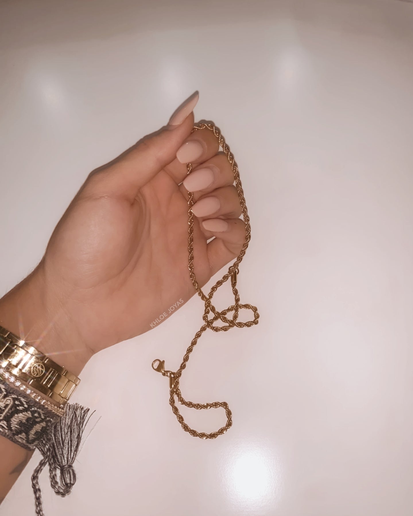 Cadena Cordón Rope | KHLOE JOYAS | Cadenas,Color Oro,Gargantillas,Unisex