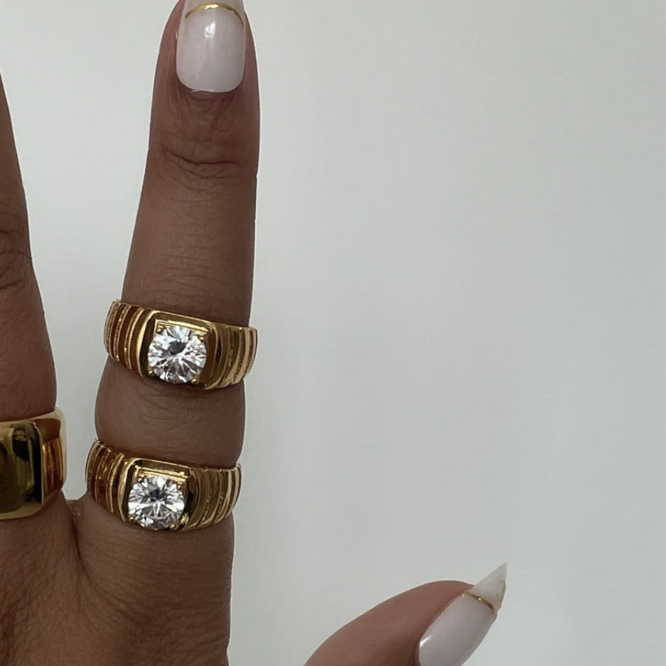 Anillo Windsor | KHLOE JOYAS | Anillos,Color Oro,Con Brillantes,Unisex