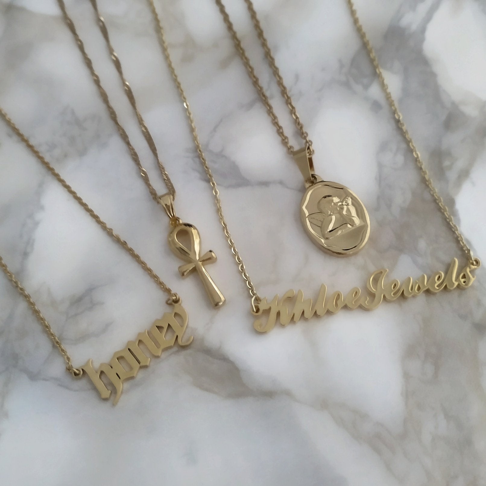 Collar Angel De La Guarda | KHLOE JOYAS | 15%,Colgantes,Collares,Color Oro,Religioso