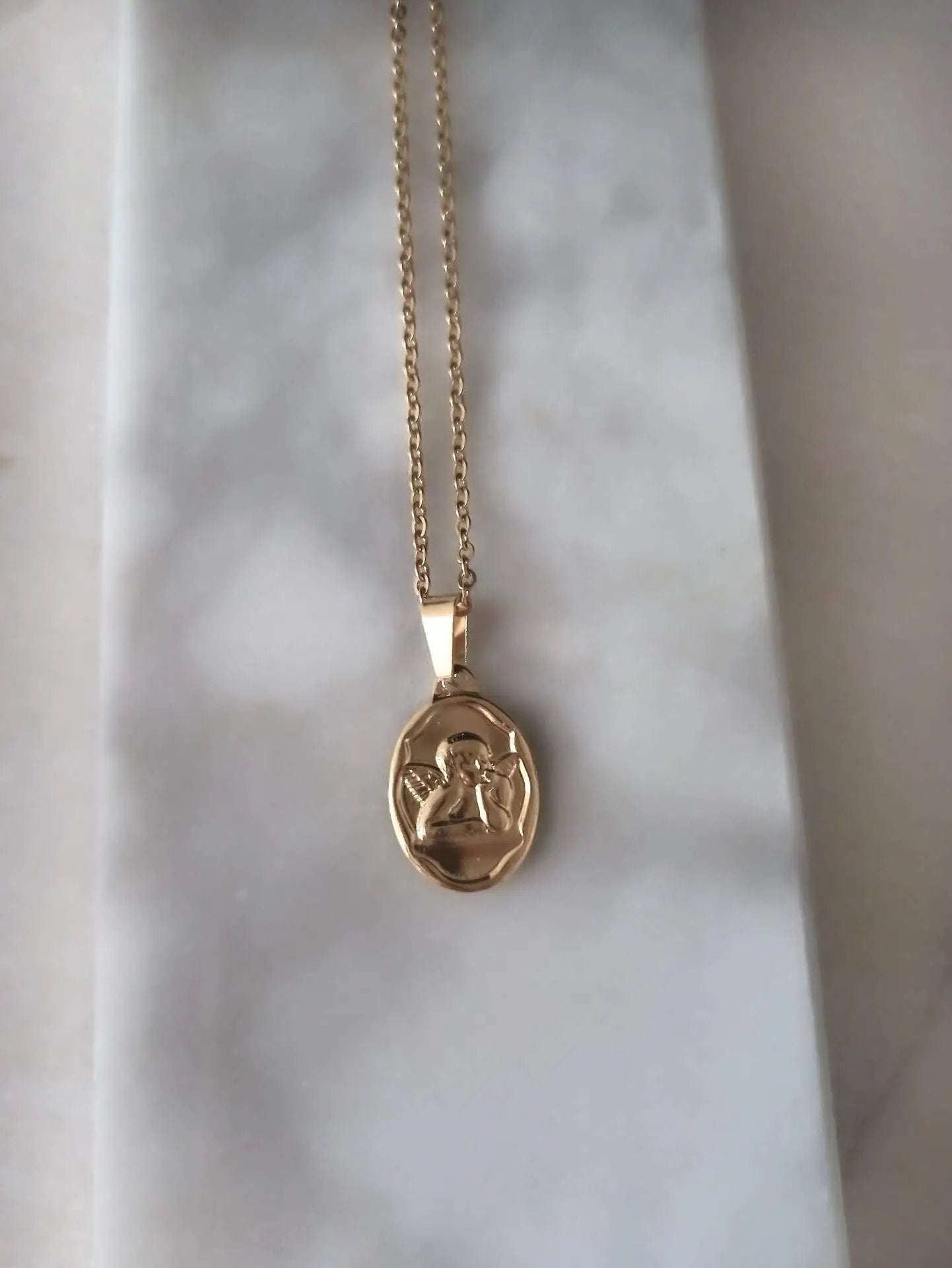 Collar Angel De La Guarda | KHLOE JOYAS | 15%,Colgantes,Collares,Color Oro,Religioso