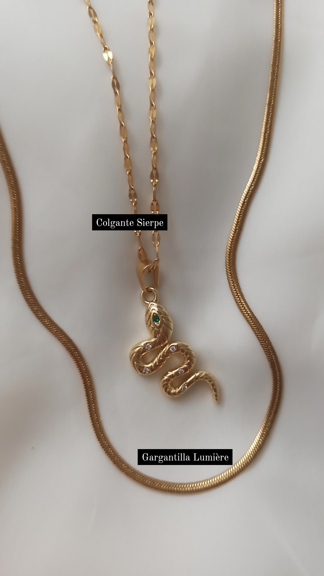 Colgante Sierpe | KHLOE JOYAS | 40%,Colgantes,Collares,Color Oro