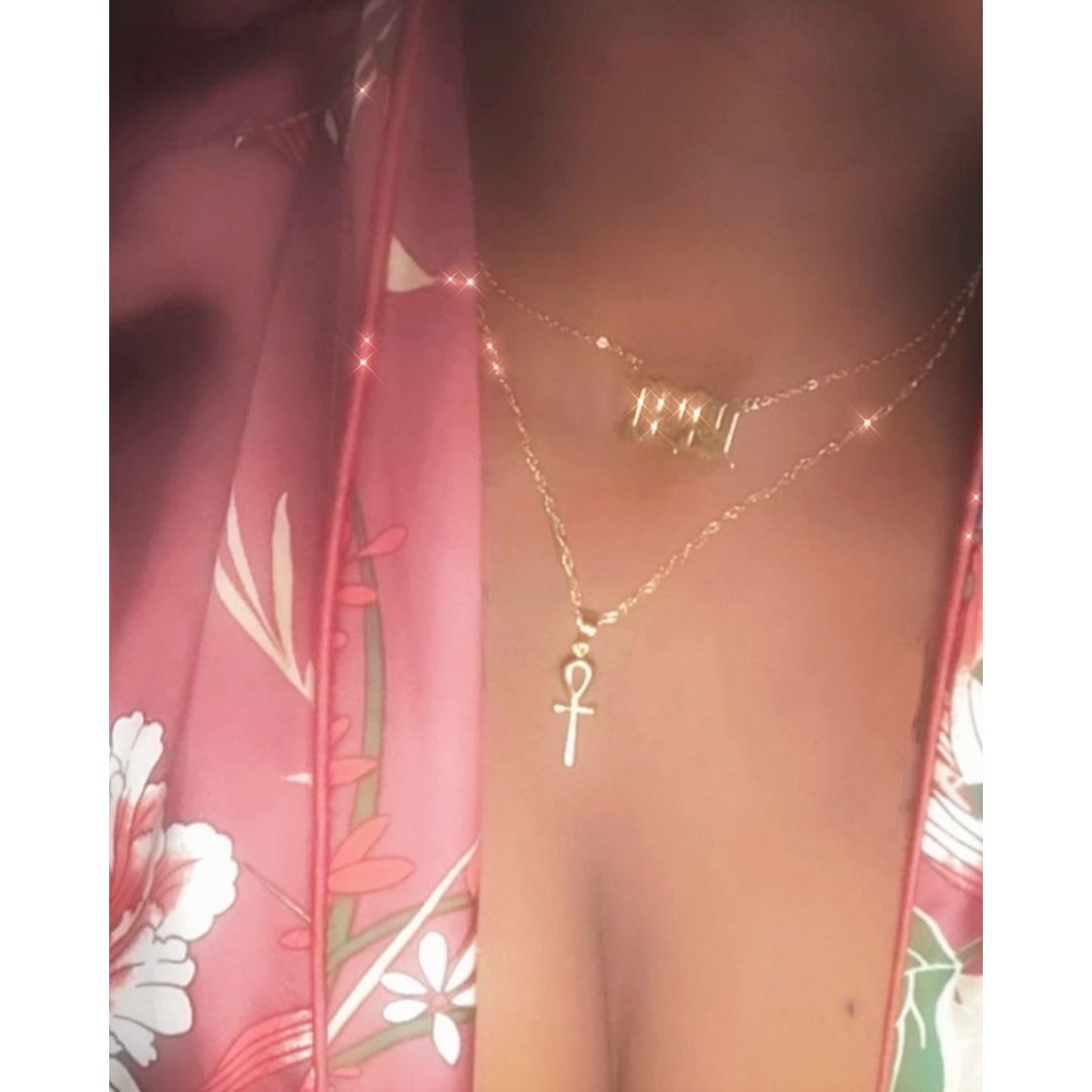 Collar Ankh | KHLOE JOYAS | 40%,Colgantes,Collares,Color Oro,Cruces