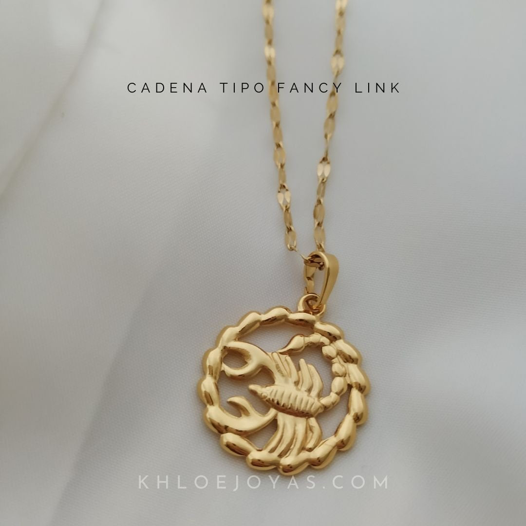 Collar Flaming Zodiac | KHLOE JOYAS | 40%,Colgantes,Collares,Color Oro,Zodiaco