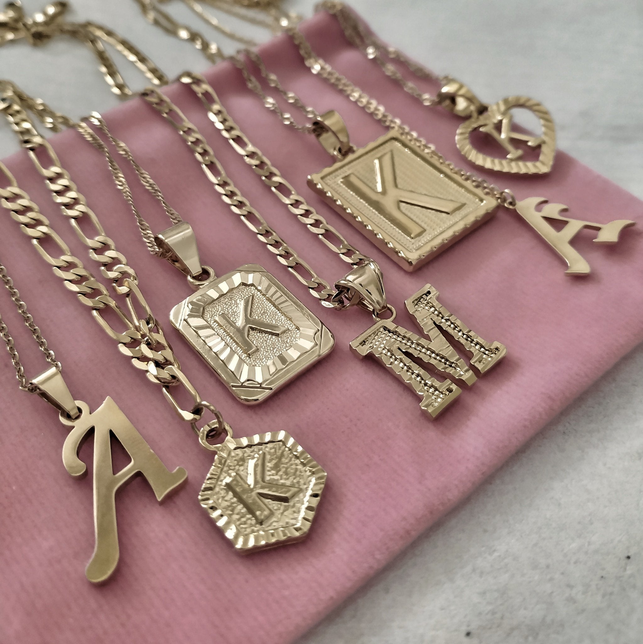 Collar Initial Corazon | KHLOE JOYAS | 40%,Colgantes,Collares,Color Oro,Corazon,Iniciales