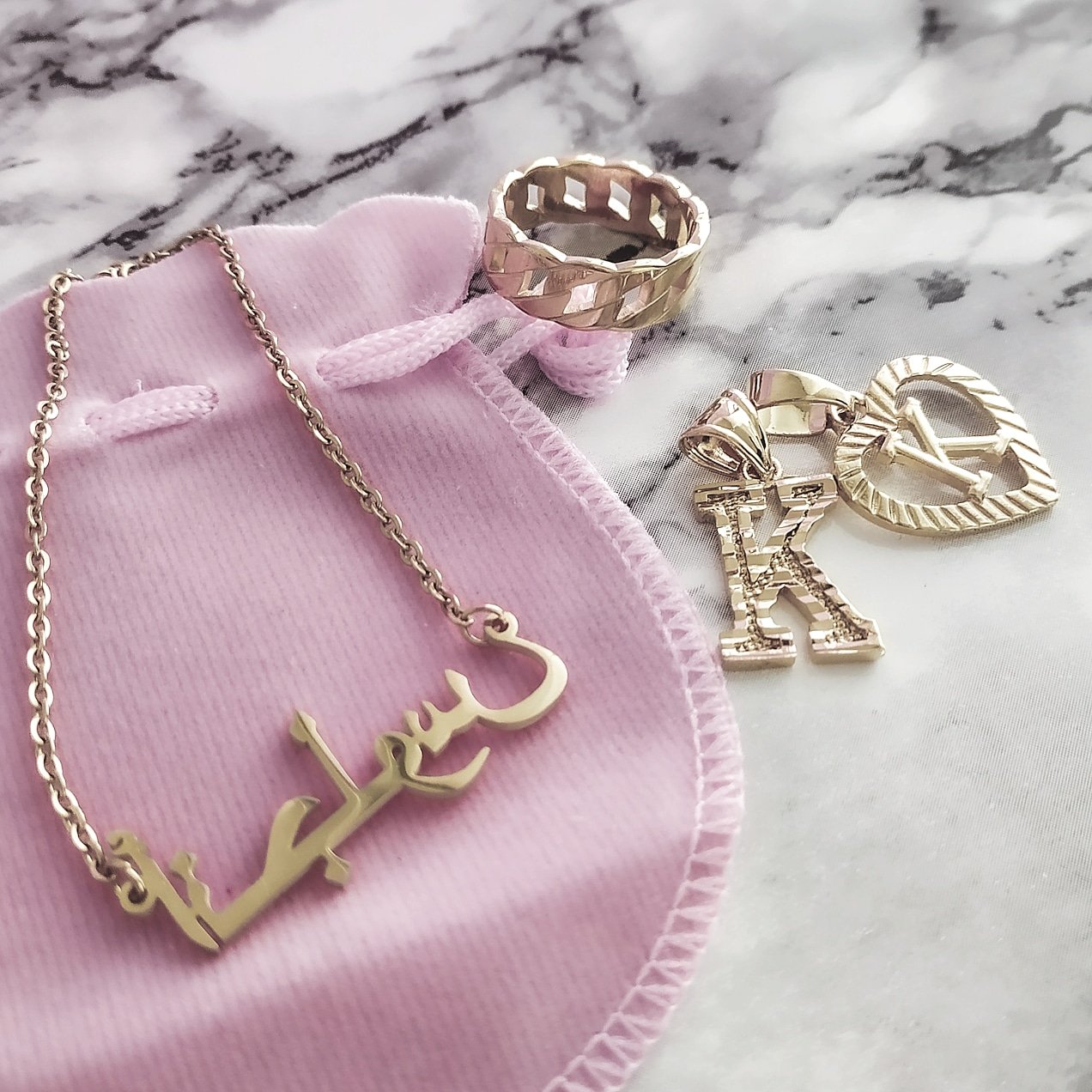 Collar Initial Corazon | KHLOE JOYAS | 40%,Colgantes,Collares,Color Oro,Corazon,Iniciales