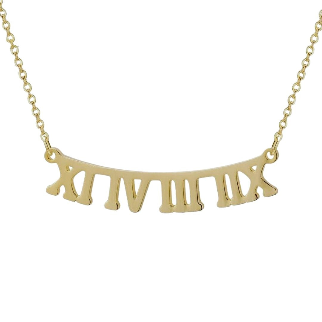 Gargantilla Números Romanos | KHLOE JOYAS | 40%,Collares,Color Oro,Gargantillas