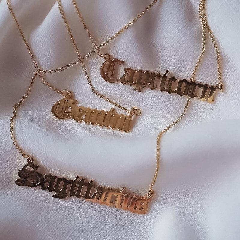 Gothica Zodiaco Gargantilla | KHLOE JOYAS | Collares,Color Oro,Gargantillas,Zodiaco