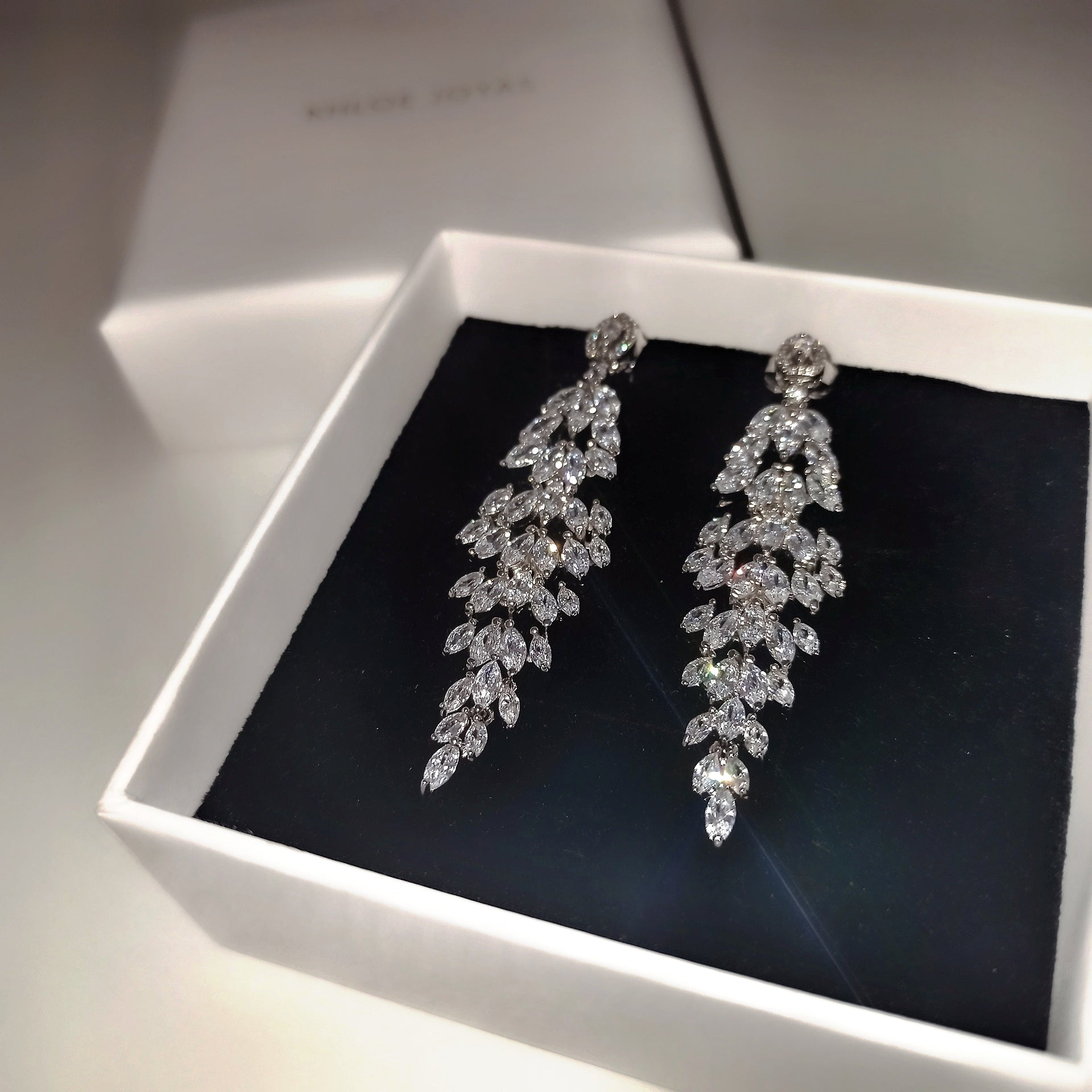 Pendientes Colby | KHLOE JOYAS | Color Plata,Con Brillantes,Pendientes