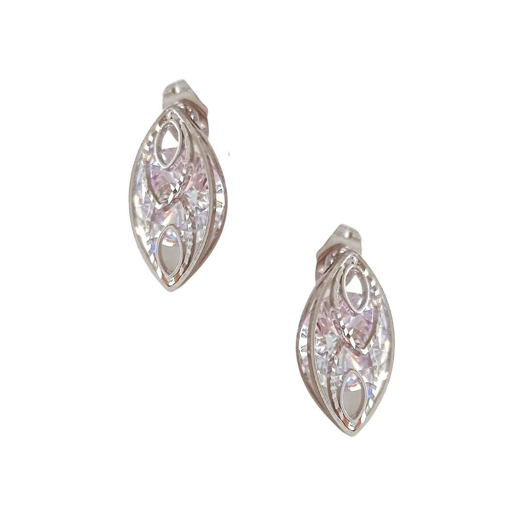 Pendientes Daytona | KHLOE JOYAS | Color Plata,Con Brillantes,Pendientes