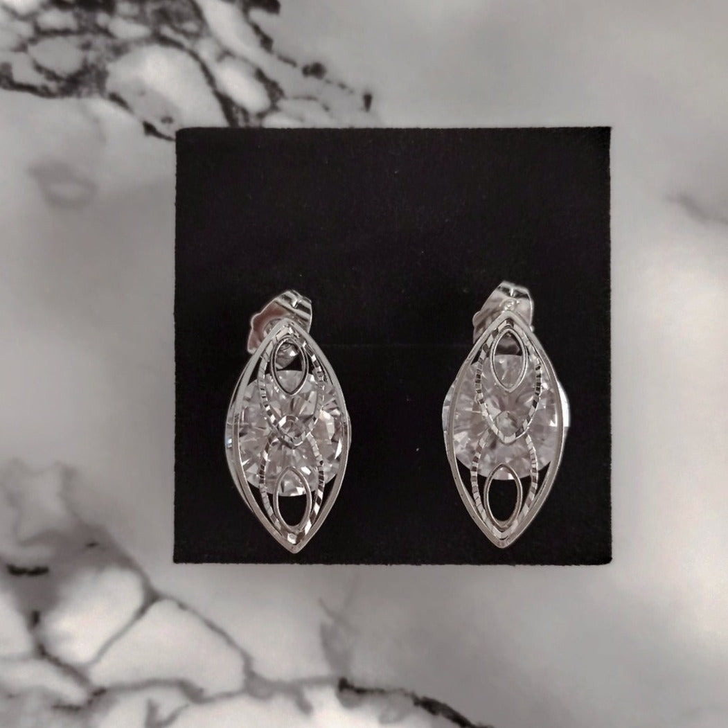 Pendientes Daytona | KHLOE JOYAS | Color Plata,Con Brillantes,Pendientes