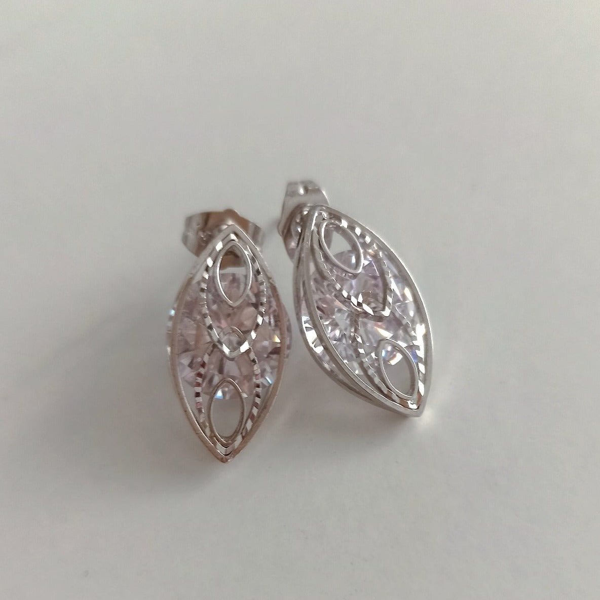Pendientes Daytona | KHLOE JOYAS | Color Plata,Con Brillantes,Pendientes