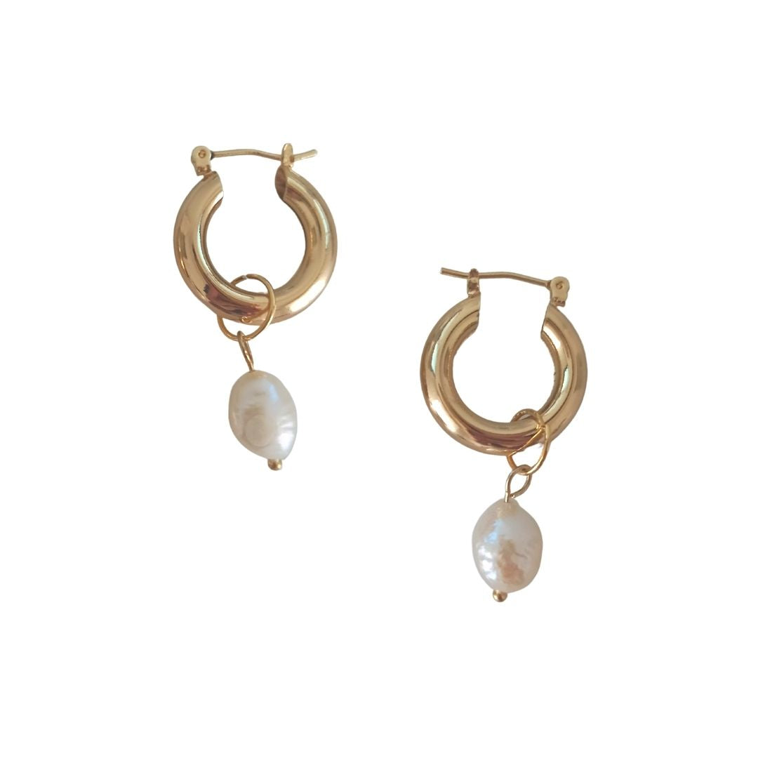 Pendientes Maui | KHLOE JOYAS | 40%,Color Oro,Pendientes,Perlas