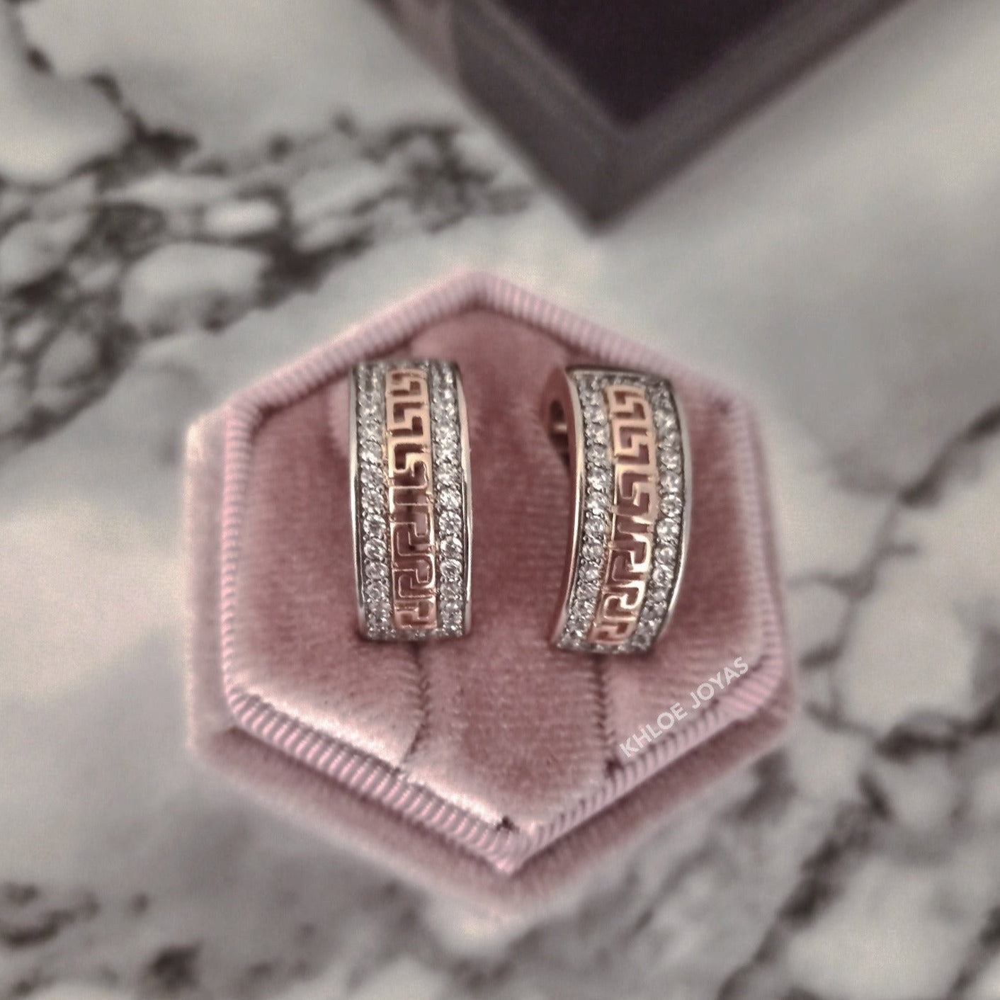 Pendientes Onassis Rosé | KHLOE JOYAS | 40%,Color Rosé,Con Brillantes,Pendientes