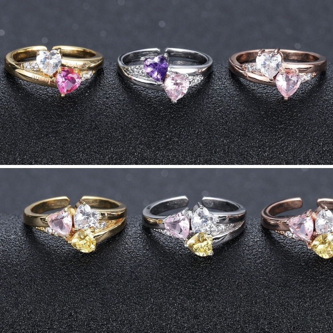 Anillo Serene Corazon CZ DIY