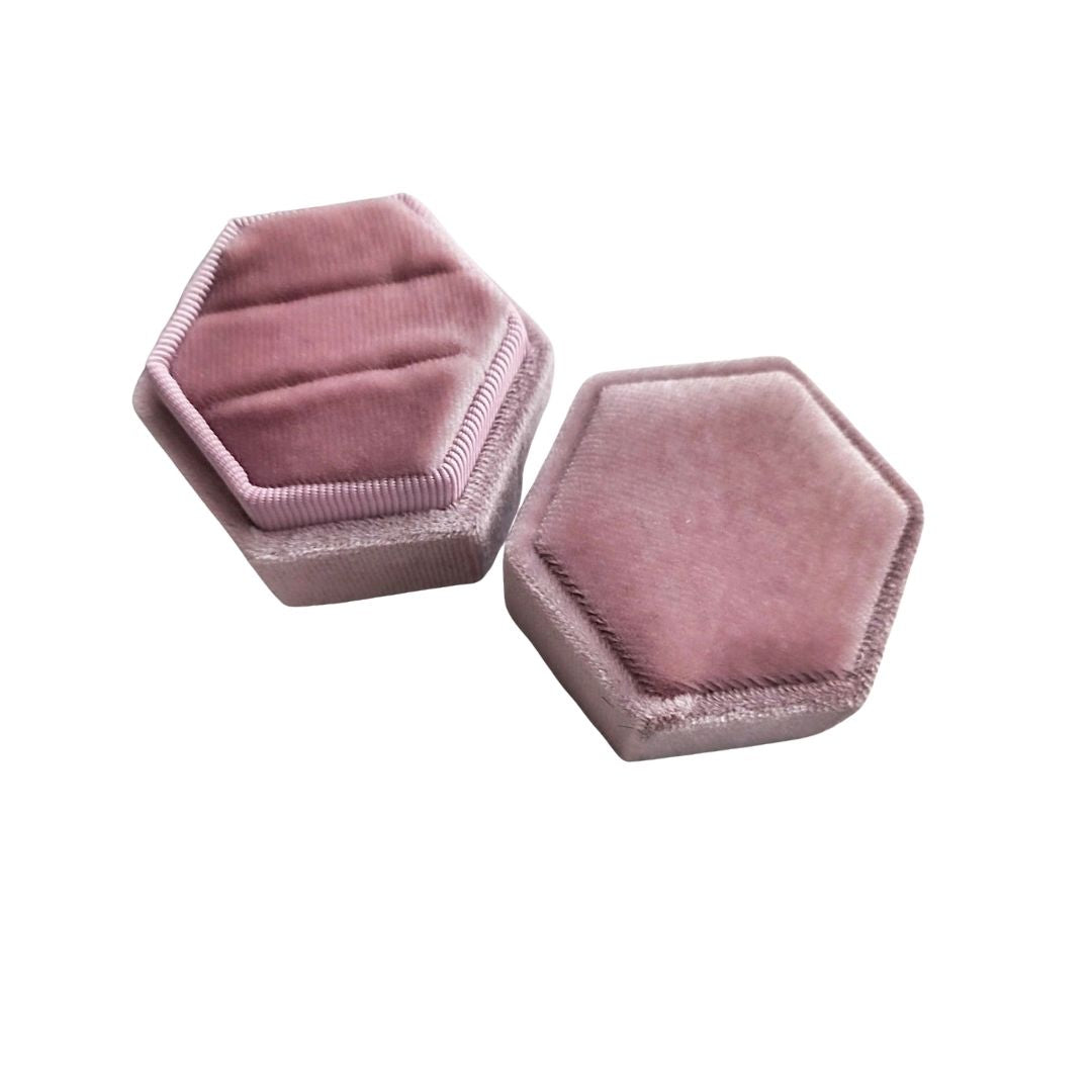 Velvet Double Ring Box | KHLOE JOYAS |