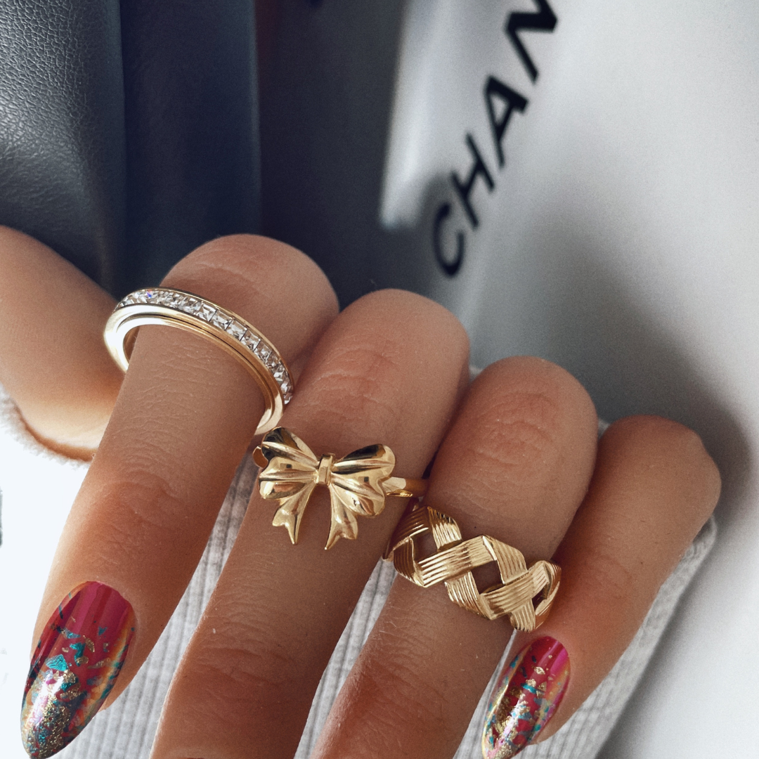 Anillo Bow | KHLOE JOYAS | 15%,Anillos,Color Oro,Lazos
