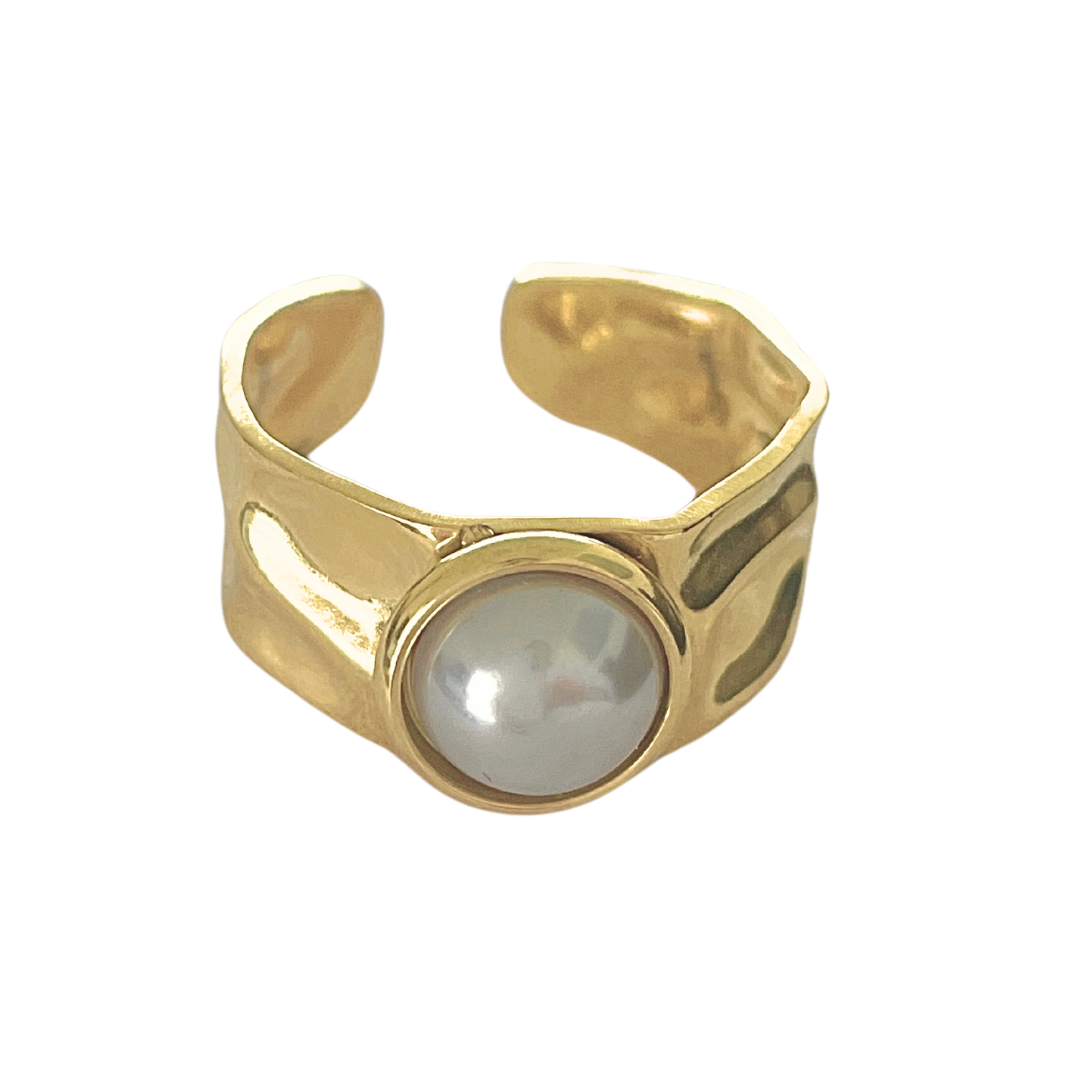 Anillo Charlotte | KHLOE JOYAS | 40%,Anillos,Color Oro,Perlas