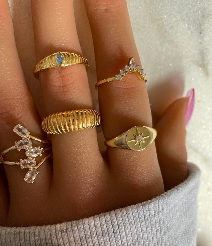 Anillo Cindy | KHLOE JOYAS | Anillos,Color Oro,Con Brillantes,Plata De Ley