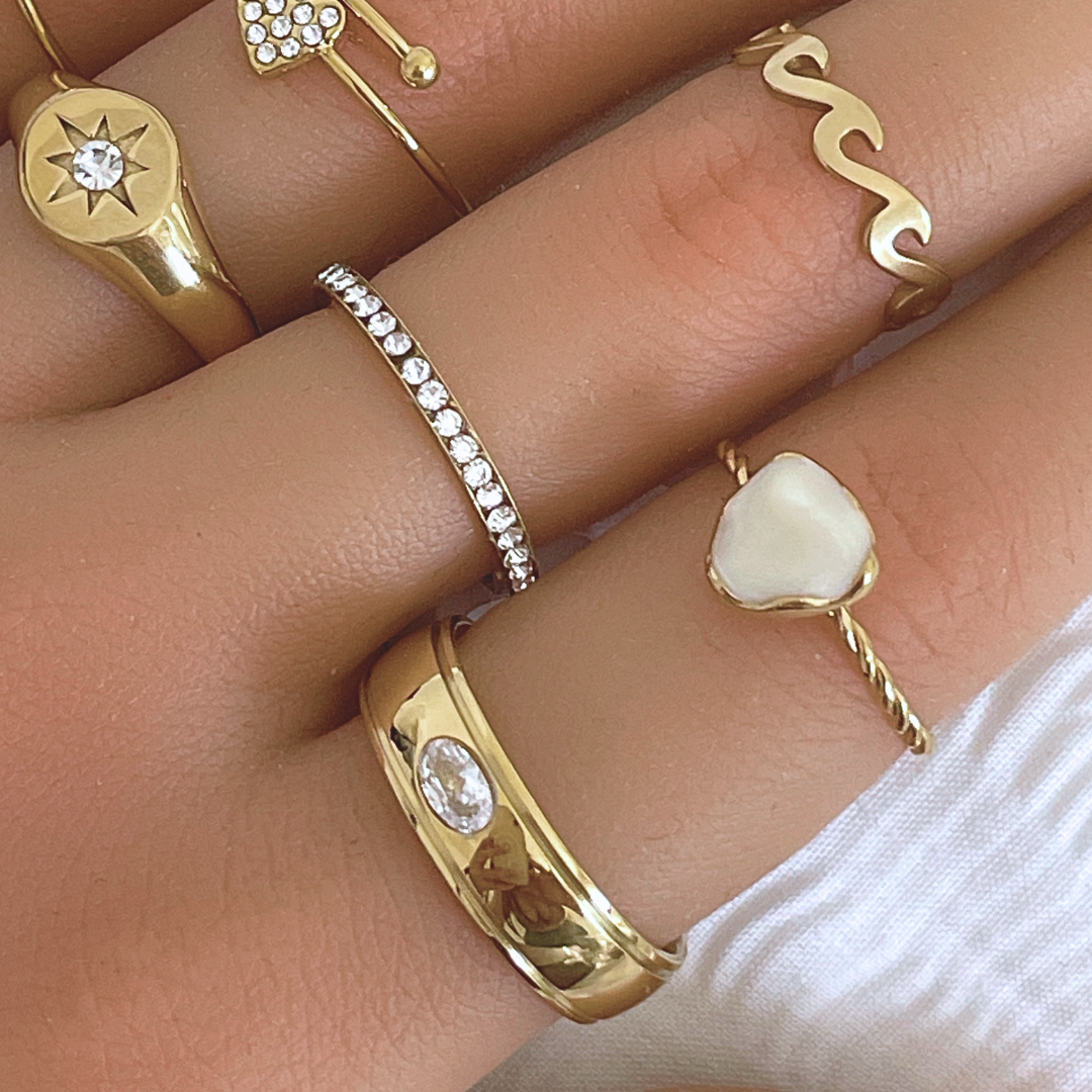 Anillo Evoque | KHLOE JOYAS | 40%,Anillos,Color Oro,Con Brillantes,Unisex