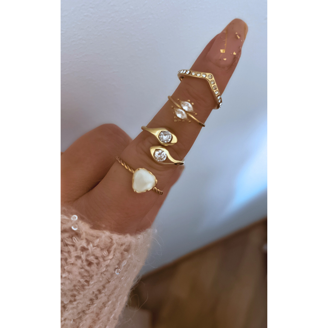 Anillo Gabrielle | KHLOE JOYAS | Anillos,Color Oro,Color Plata,Perlas