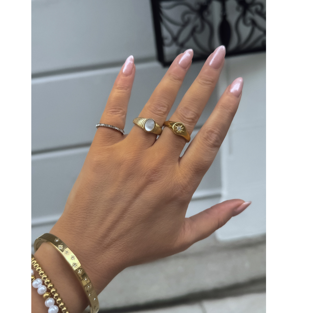 Anillo Lamar | KHLOE JOYAS | Anillos,Color Oro,Con Brillantes,Unisex