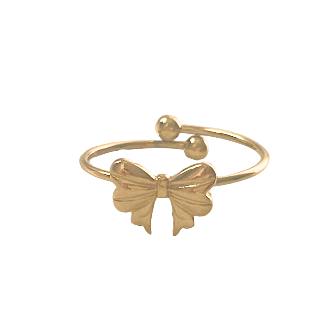 Anillo Mini Bow | KHLOE JOYAS | Anillos,Color Oro,Lazos