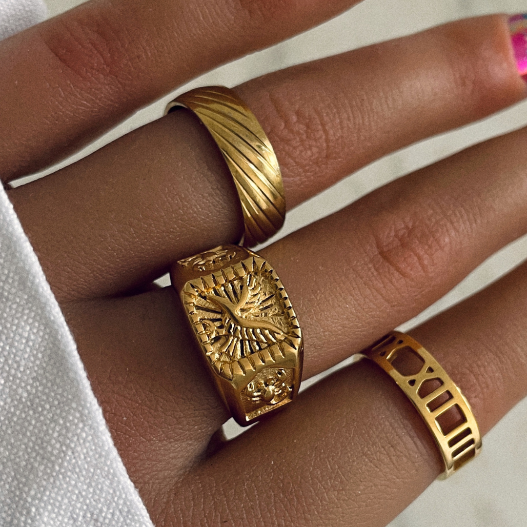 Anillo Tahiti | KHLOE JOYAS | 40%,Anillos,Color Oro