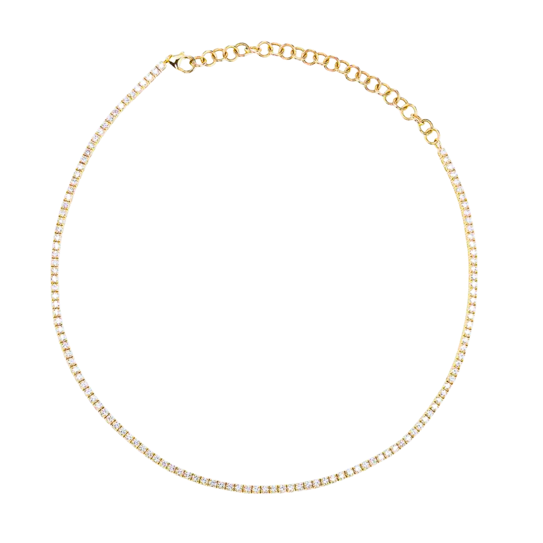 Choker Harlow | KHLOE JOYAS | 40%,Collares,Color Oro,Color Plata,Con Brillantes,Gargantillas