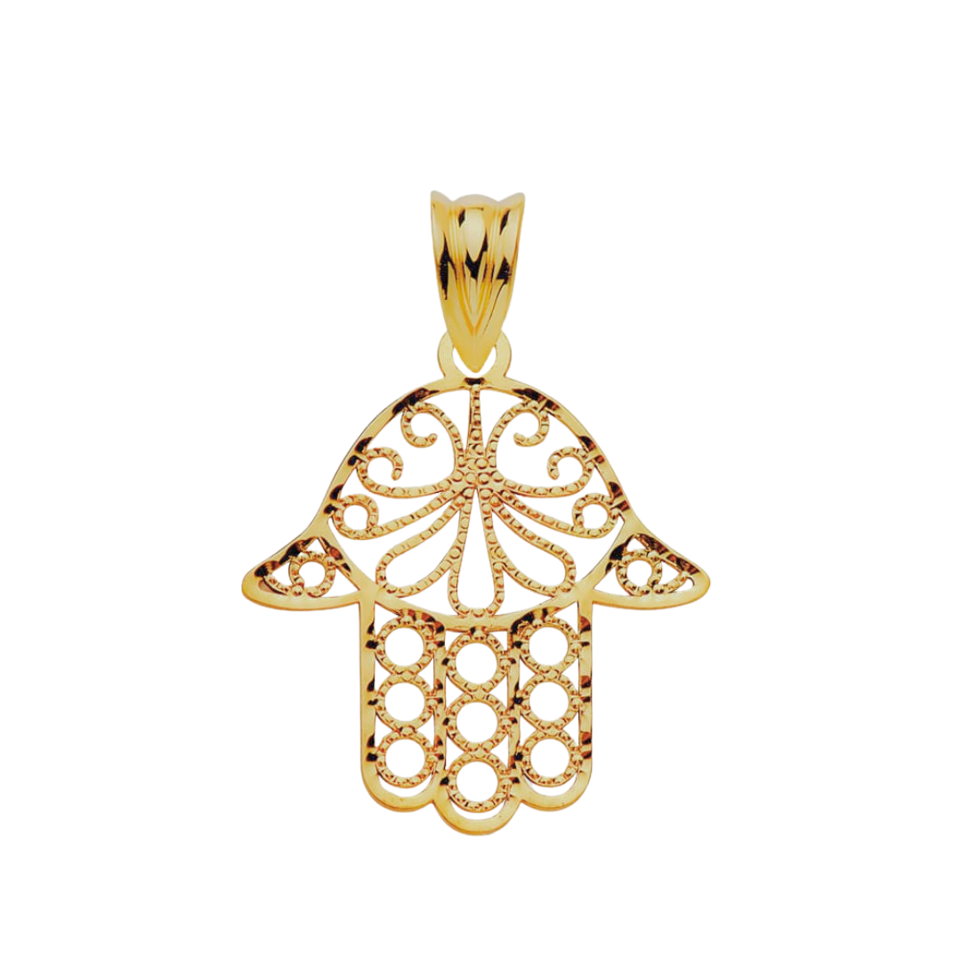 Colgante Mano De Fatima Oro 9 Quilates