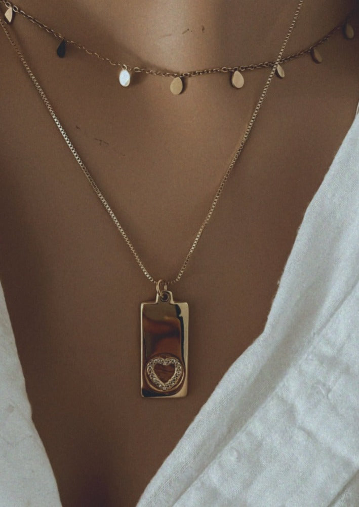 Colgante Solid Love | KHLOE JOYAS | Colgantes,Collares,Color Oro,Con Brillantes