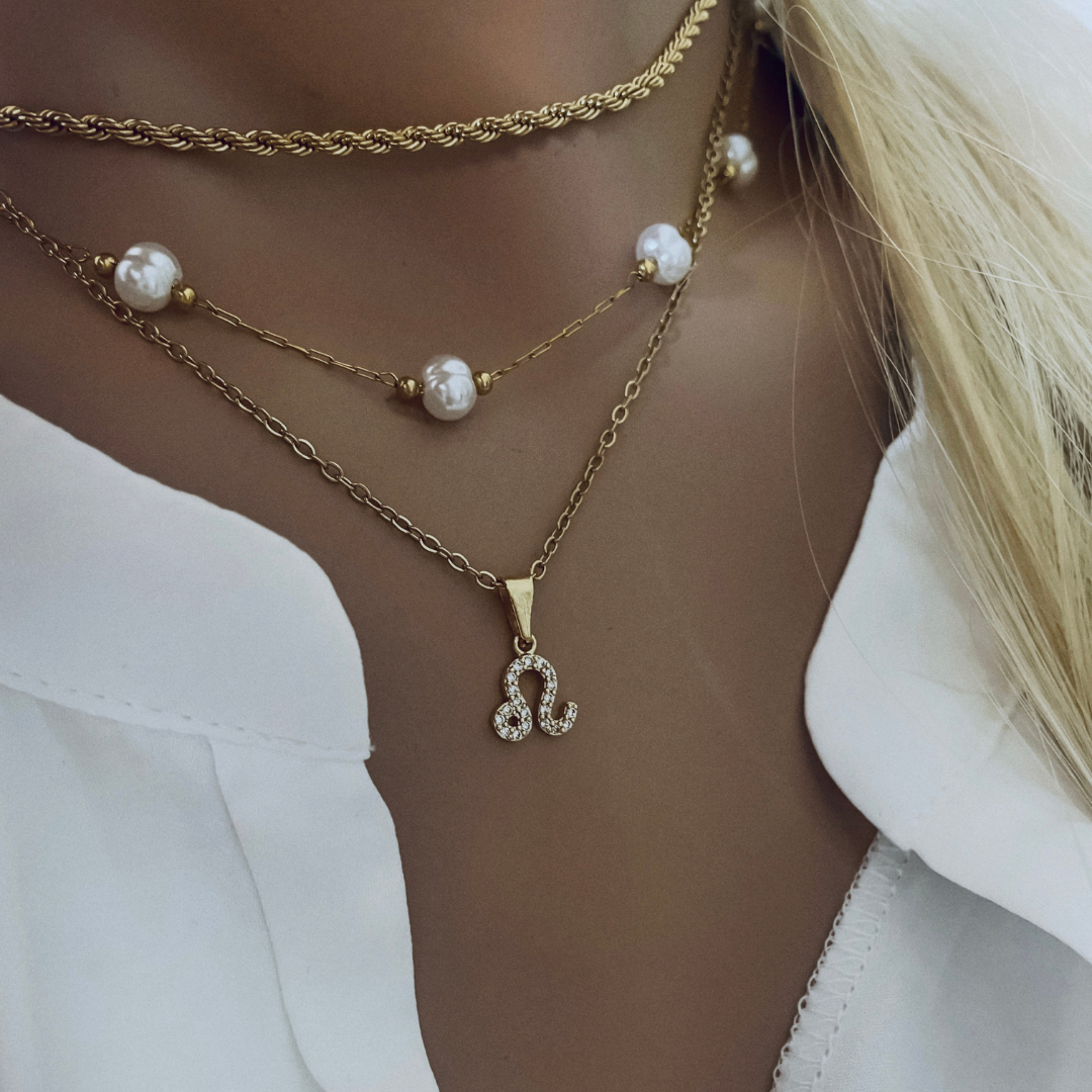 Colgante Zodiaco Hallie | KHLOE JOYAS | 40%,Colgantes,Collares,Color Oro,Con Brillantes,Unisex,Zodiaco