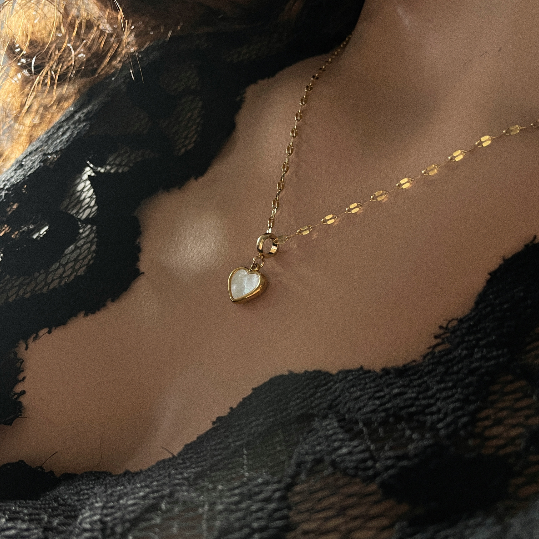 Collar Amor Eterno | KHLOE JOYAS | 40%,Colgantes,Collares,Color Oro,Corazon,Perlas