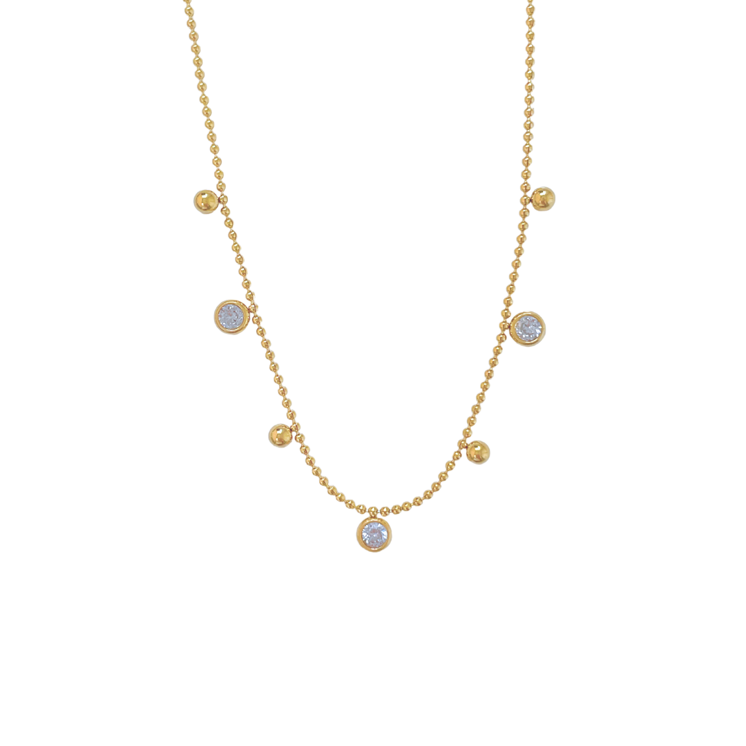 Collar Chicuelina CZ | KHLOE JOYAS | Collares,Color Oro,Con Brillantes,Gargantillas