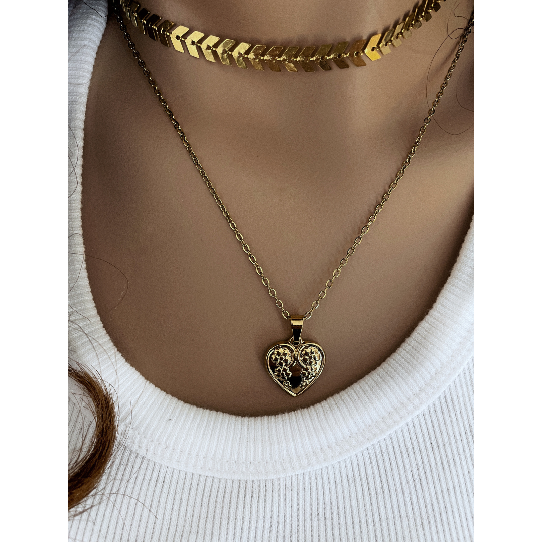 Collar Corazón Ember | KHLOE JOYAS | Colgantes,Collares,Color Oro,Corazon