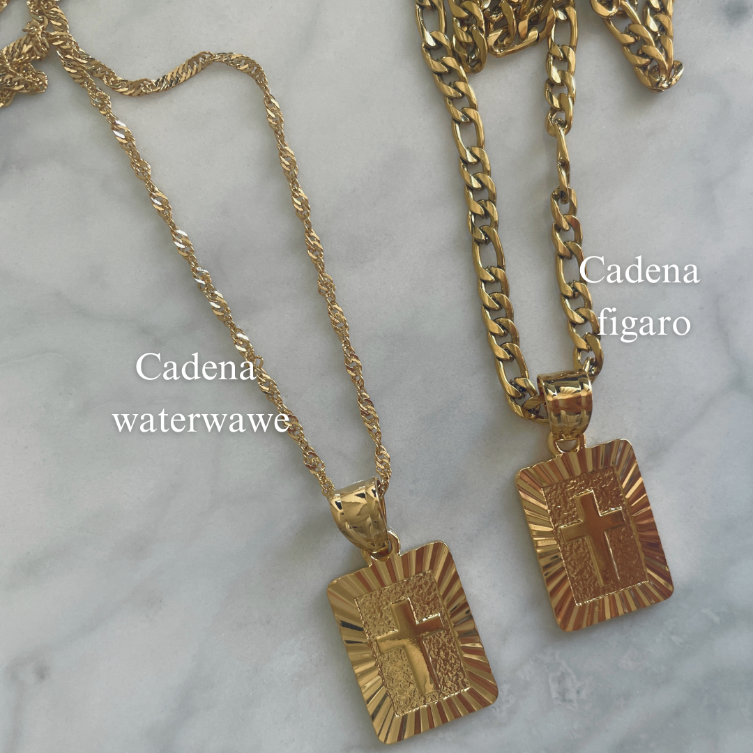 Collar Cross Tablet | KHLOE JOYAS | 15%,Colgantes,Collares,Color Oro,Cruces,Religioso,Unisex