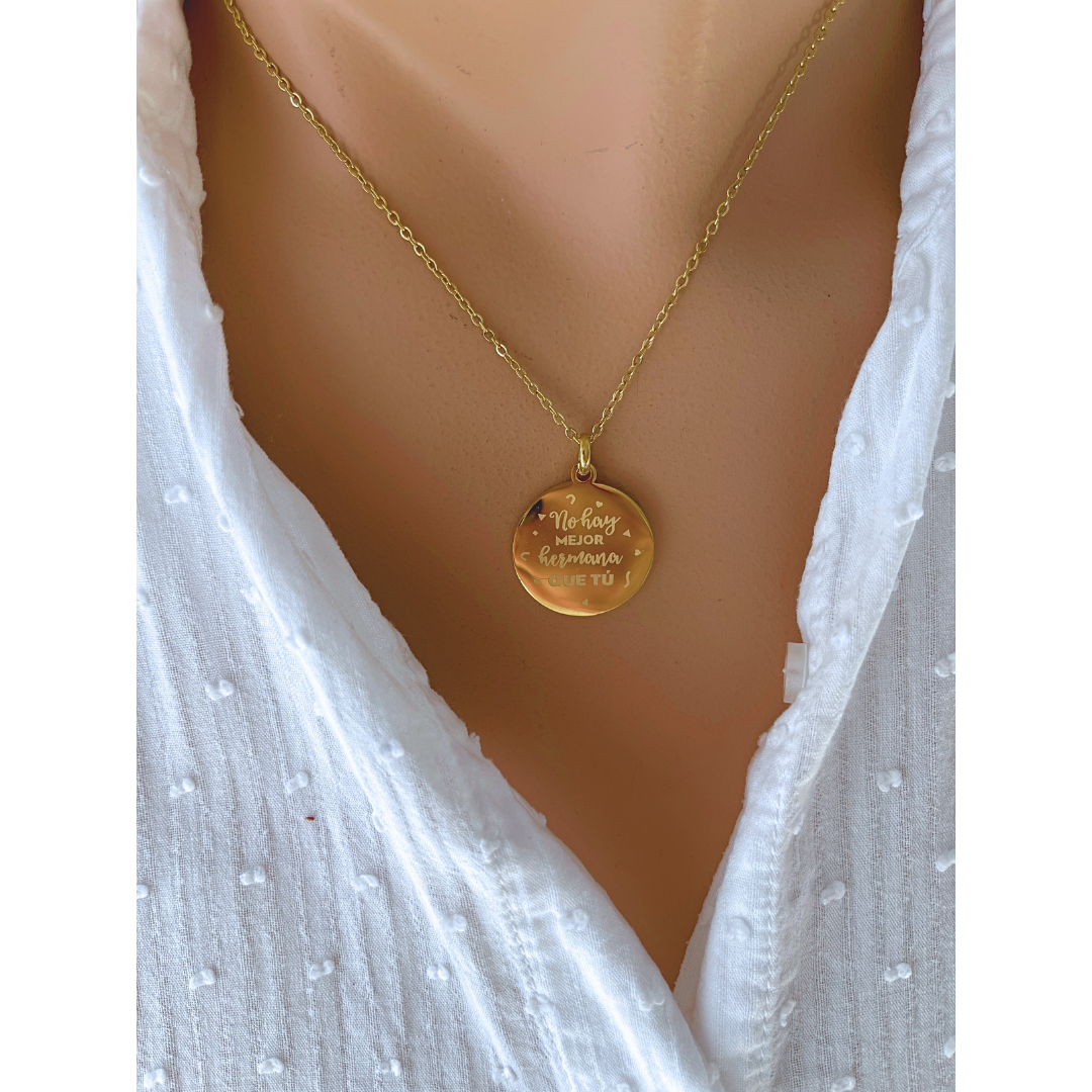 Collar Hermana | KHLOE JOYAS | Colgantes,Collares,Color Oro