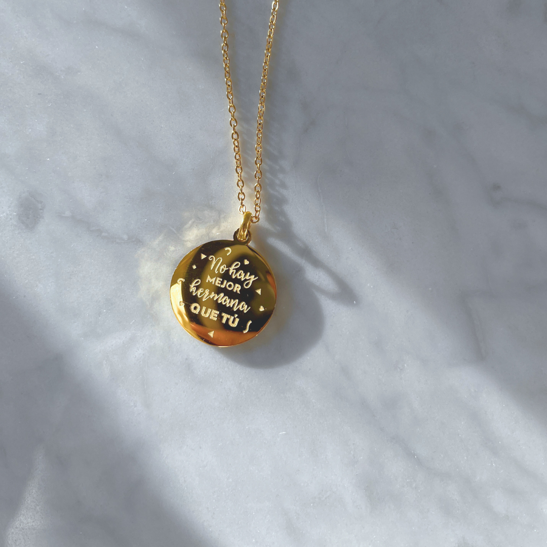 Collar Hermana | KHLOE JOYAS | Colgantes,Collares,Color Oro