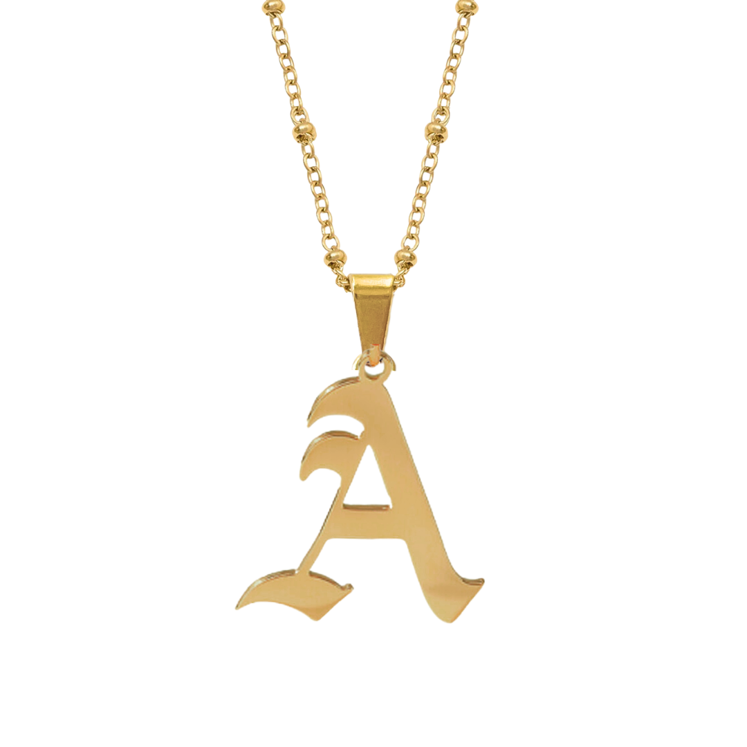 Collar Inicial Codice Lucille | KHLOE JOYAS | Colgantes,Collares,Color Oro,Iniciales,Unisex